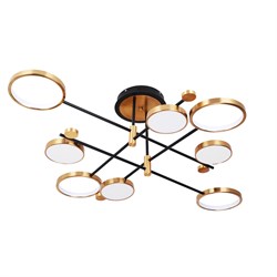 Arte Lamp A1364PL-8PB HOLLY Люстра потолочная, черный/медь/белый пластик A1364PL-8PB - фото 98670