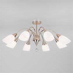 Eurosvet Потолочная люстра со стеклянными плафонами 30149/8 золото a043905 - фото 98716