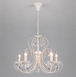 Eurosvet Люстра с хрусталем 3305/5 белый с золотом / прозрачный хрусталь 00000063411 - фото 98728