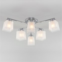 Eurosvet Потолочная люстра со стеклянными плафонами 30162/6 хром a047321 - фото 98957