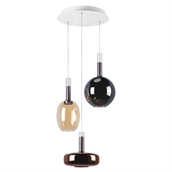 Lightstar 792139 Люстра DISCO 3x6W LED 600LM G БЕЛЫЙ/МУЛЬТИКОЛОР 3000К, шт 792139 - фото 98959