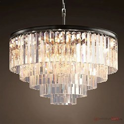 ImperiumLoft Люстра RH 1920s Odeon Clear Glass Fringe Chandelier D80 73479-22 - фото 98968