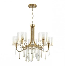 Odeon Light 4886/5 HALL ODL_EX23 41 бронзовый/янтарн./металл/стекло Люстра E14 5*40W NICOLE 4886/5 - фото 99081