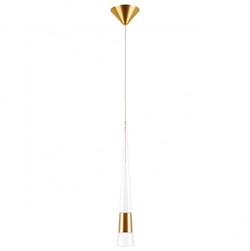 Lightstar 757013 Люстра CONE LED 5W 280LM ЗОЛОТО/БЕЛЫЙ/ПРОЗРАЧНЫЙ 3000K 757013 - фото 99288