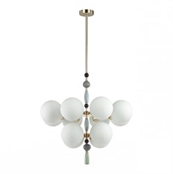 Odeon Light 5405/12 MODERN ODL_EX24 83 золотой/серый/голубой/зеленый/белый матов./металл/керамика/стекло Люстра E14 12*40W PALLE 5405/12 - фото 99699