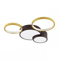 Lumion 5255/64CL LEDIO LN23 черный, матовое золото Люстра потолочная диммир. с ДУ LED 64W 4224Лм 220V NORBERT 5255/64CL - фото 99734