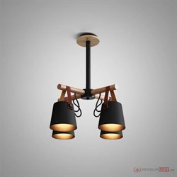 ImperiumLoft Люстра потолочная на штанге NATURA C4 black 151722-26 - фото 99845