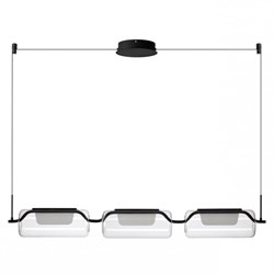 Odeon Light 5003/30L L-VISION ODL23 283 черный матовый/прозрачный/стекло Люстра LED 30W 3000K KAVIA 5003/30L - фото 99872