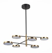 ST LUCE SL1605.413.06 Светильник подвесной Черный/Латунь, белый LED 6*8W SL1605.413.06