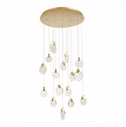 ST LUCE  SL6104.203.16 Светильник подвесной Золотистый/Прозрачный,С пузырьками воздуха LED 16*3W 3000K SL6104.203.16