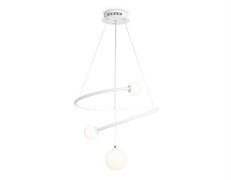 Ambrella Подвесной светодиодный светильник с пультом управления FL66299 WH белый 39W 3000K-6400K+G9 D500*1200 (ПДУ ИК) FL66299