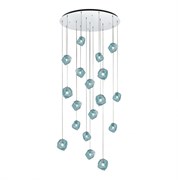 ST Luce SL1175.113.18 Светильник подвесной Хром/Светло-голубой E14 18*40W SL1175.113.18