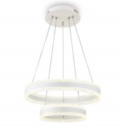 Ambrella Светильник светодиодный подвесной управляемый FA6175/2 WH белый 108W 3000K+6400K/3000K/6400K/4200K+4200K D500*630 (ПДУ РАДИО 2.4G) FA6175