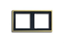 Рамка двойная, для горизонтального/вертикального монтажа Jung LS Gold Золото go2982