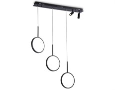 Ambrella Светильник светодиодный подвесной с пультом FL5278/3+2 BK черный 59W 3000K/4200K/6400K+4200K 800*20*1200 (ПДУ ИК) FL5278