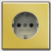 Розетка с заземляющими контактами 16 А / 250 В~ с защитой от детей Jung LS Gold Золото go1520ki