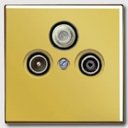 Накладка TV-FM-SAT розетки Jung LS Gold Золото go2990sat