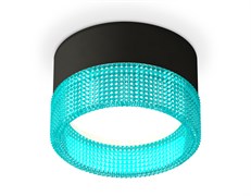 Ambrella Комплект накладного светильника с композитным хрусталем XS8102033 SBK/BL черный песок/голубой GX53 (C8102, N8488) XS8102033