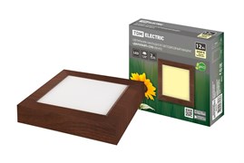 TDM Светильник накладной светодиодный квадрат "Даунлайт" СПО (венге) 12 Вт 170*170*32 мм 3000К SQ0329-0419