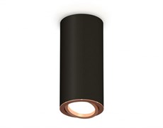 Ambrella Комплект накладного светильника XS7443005 SBK/PPG черный песок/золото розовое полированное MR16 GU5.3 (C7443, N7005) XS7443005