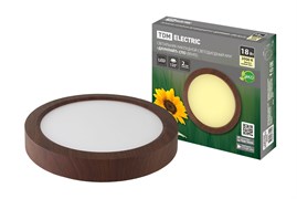 TDM Светильник накладной светодиодный круг "Даунлайт" СПО (венге) 18 Вт 225*32 мм 3000К SQ0329-0416