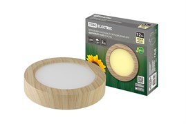 TDM Светильник накладной светодиодный круг "Даунлайт" СПО (сосна) 12 Вт 170*32 мм 3000К SQ0329-0414