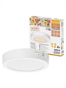 TDM Светильник светодиодный накладной "Даунлайт НАРОДНЫЙ" круг СПО (белый) алюминий 12Вт 4000К SQ0329-4216