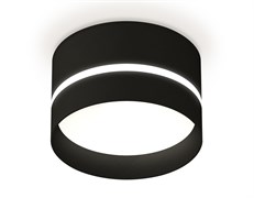 Ambrella Комплект накладного светильника с акрилом XS8102020 SBK/FR черный песок/белый матовый GX53 (C8102, N8462) XS8102020