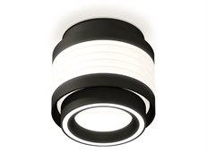 Ambrella Комплект накладного светильника с акрилом XS8432002 SBK/FR черный песок/белый матовый GX53 (C8432, N8434) XS8432002