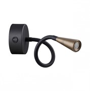 Odeon Light ODDS 4289/3WL HIGHTECH ODL22 черный с античн.бронзой Настенный светильник с выкл. IP20 LED 3W 265Лм 3000K 4289/3WL