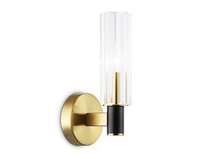 Ambrella Светильник настенный LH55517 BK/BS/CL черный/латунь/прозрачный E14 max 40W 120*100*250 LH55517