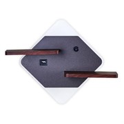 Ambrella Настенный светодиодный светильник с выключателем, USB и полкой FW101 CF/WD кофе/дерево LED 3000K/4200K/6400K 12W 340*250*105 FW101