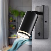ЭРА Светильник настенный ЭРА WL19 BK GU10 MR16 IP20 черный Б0056360