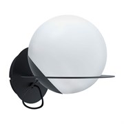 Eglo 98365 Светильник настенный SABALETE, 1x40W(E27), сталь, черный/опаловое стекло, белый 98365