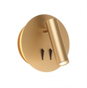 Odeon Light 3913/9WL ODL20 243 золотистый/металл Наст-й свет-к с лампой д/чтения с выкл LED 9W 3000K 220V BEAM 3913/9WL