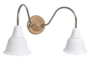 Bironi кампана настенный светильник 2 плафона, белый, хром 30/10 BS1-22-0101/30/10