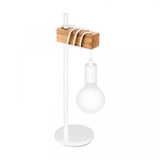 Eglo 33163 Настольная лампа TOWNSHEND, 1х10W (E27), L175, B155, H500, сталь, белый/дерево, коричневый 33163