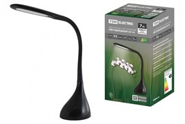 TDM Светильник светодиодный настольный СН-16, 7 Вт, сенсор-диммер, 5000 К, 220 В, черный SQ0337-0093