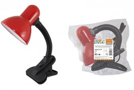 TDM Светильник настольный прищепка 40Вт, E27, красный, (мягкая упак.) Народный SQ0337-0127