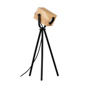 Eglo 43749 Настольная лампа AYLES, GU10, 1Х3W, 1X250lm, H475, ?260, сталь, черный/дерево, коричневый 43749