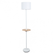 Arte Lamp A4056PN-1WH COMBO Торшер с деревянным столиком и USB A4056PN-1WH