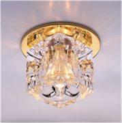 Italmac Ice 12 7 04 Светильник с ограненным стеклом,куб большой, золото, GU5.3 Ice 12 7 04