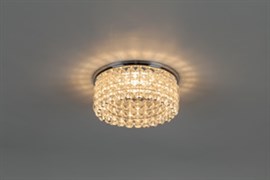 Comtech TEFIA Светильник точечный штампованный с крист,50W, ГЛН/LED/КЛЛ GU5.3, IP20, 12V,хром 1503322