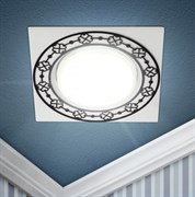 ЭРА KL78 WH/BK Белый/черный Светильник под лампу Gx53 квадратный,220V,13W Б0037367