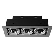 Arte Lamp Cardani Белый/Серый Светильник точечный встаиваемый 50W G5,3 3x500lm A5930PL-3WH