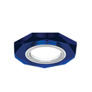 Gauss Светильник Mirror Gu5.3 1/50 восемь гран. кристал синий/хром RR015