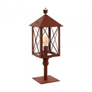 Eglo 64758 Уличный напольный светильник GAUDESI, 1X60W(E27), сталь оцинкованный, коричневый антик/ стекло, прозрачный 64758