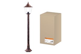 TDM Светильник Прага Эл-11-73-125М 60 Вт Е27 напольный на стойке h-1.25м медь, прозрачный плафон SQ0330-0542