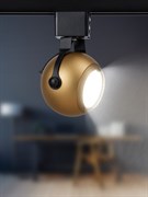 ЭРА Трековый светильник однофазный TR35-GU10 MG MR16 матовое золото под лампу Б0053297