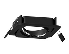 Ambrella Корпус светильника встраиваемый поворотный для насадок D70mm C7659 SBK черный песок 120*120*H25mm MR16 GU5.3 C7659